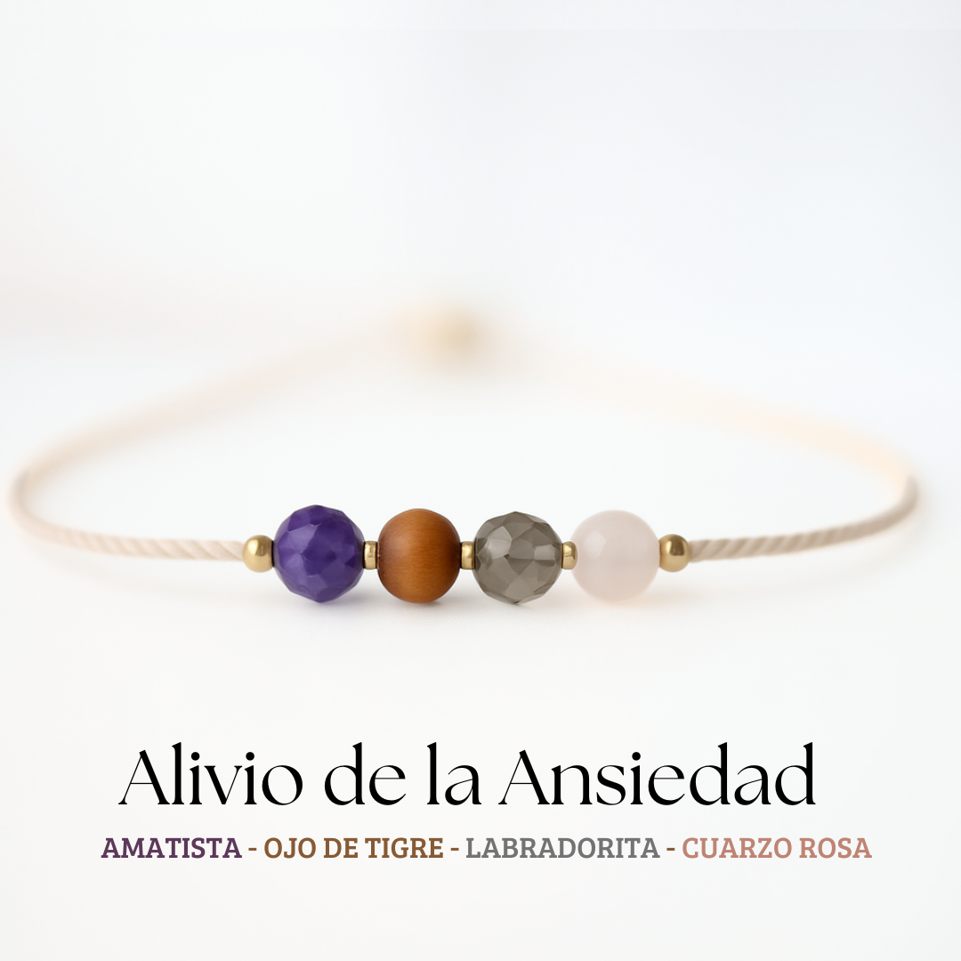 Pulsera Alivio de Ansiedad - Serenidad y Equilibrio con Piedras Naturales