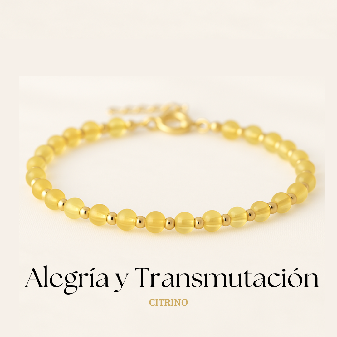 Pulsera Alegría y Transmutación de Citrino Natural