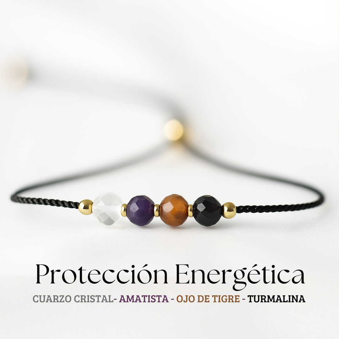 Pulsera de Protección Energética - Amuleto de Piedras Naturales