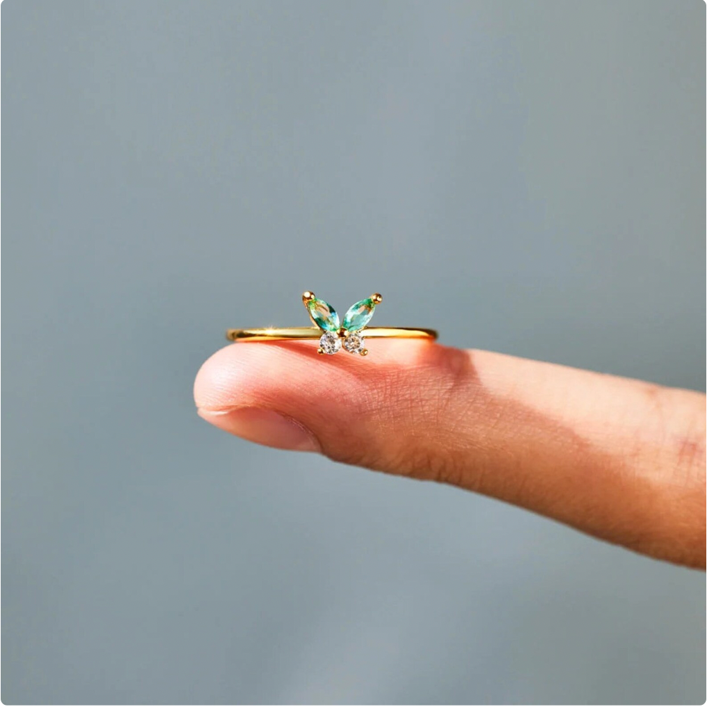 Anillo Mariposa Brillante - Amor y Amistad