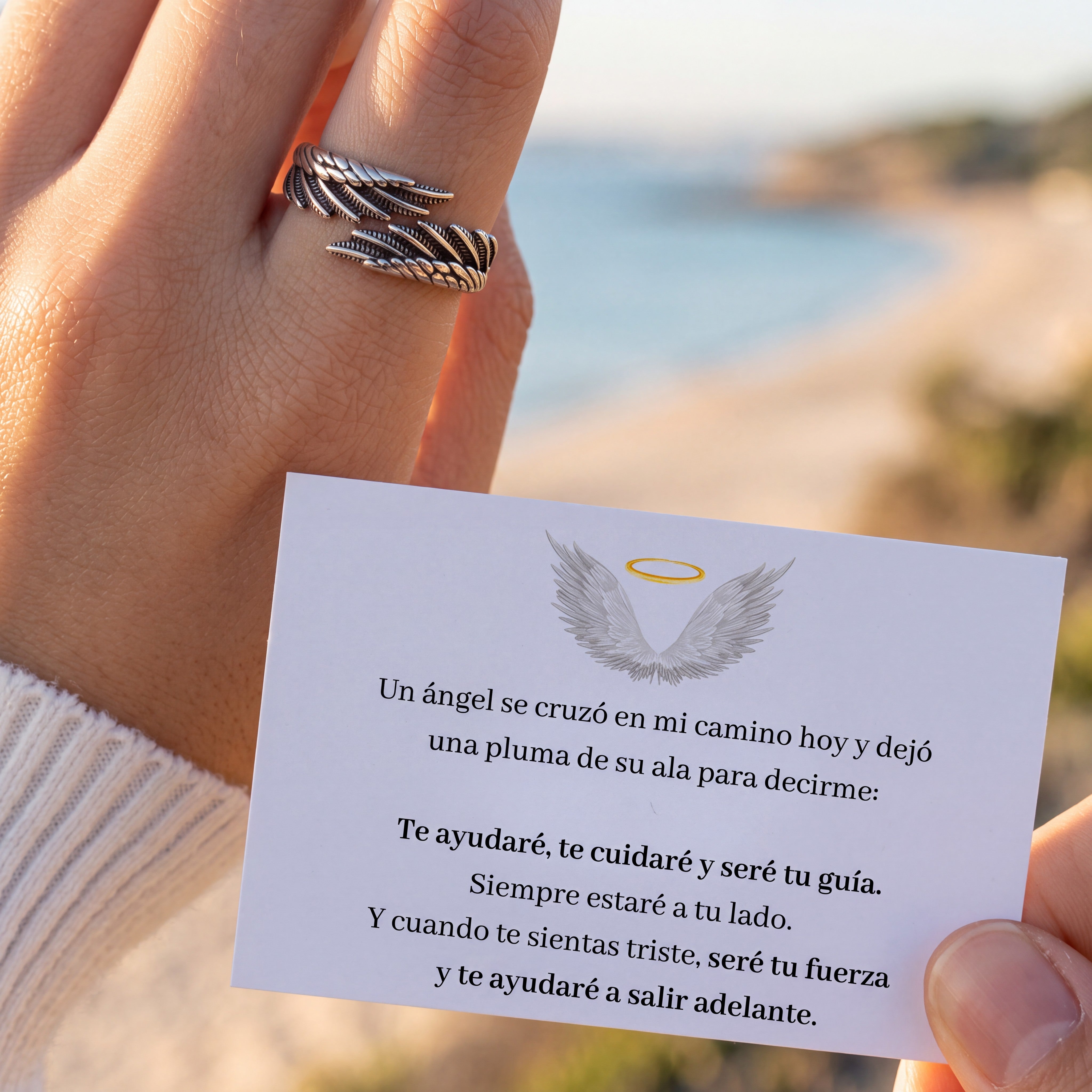 Anillo Alas de Ángel - Personalizable con Nombre