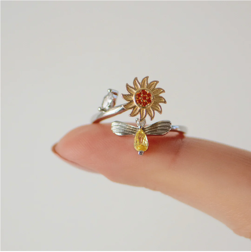 Anillos en discount forma de girasol